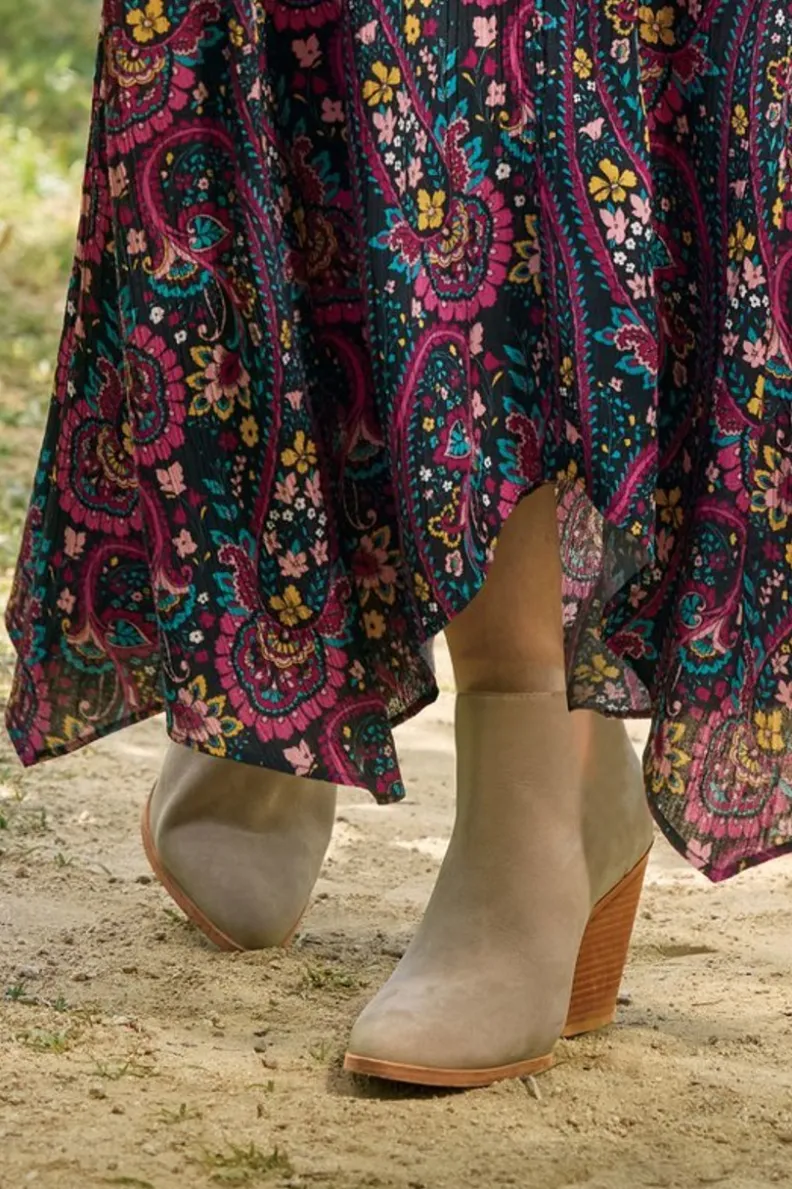 Best Soft Surroundings Seychelles Sedona Seamed Bootie StoneGrey