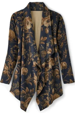 Sale Soft Surroundings Shape Drape Faux Suede Jacket