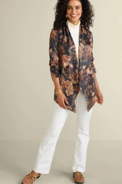 Sale Soft Surroundings Shape Drape Faux Suede Jacket