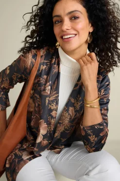 Sale Soft Surroundings Shape Drape Faux Suede Jacket