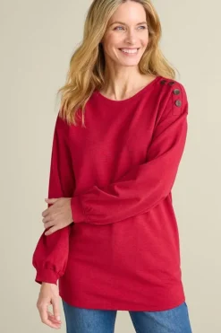 Outlet Soft Surroundings Siesta Soft Button Shoulder Tunic LipstickHeather