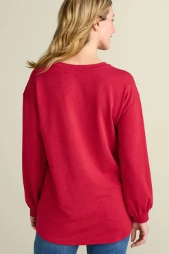 Outlet Soft Surroundings Siesta Soft Button Shoulder Tunic LipstickHeather