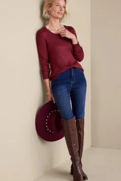 Sale Soft Surroundings Soft Essential Ribbed Pullover Sweater