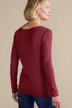 Sale Soft Surroundings Soft Essential Ribbed Pullover Sweater