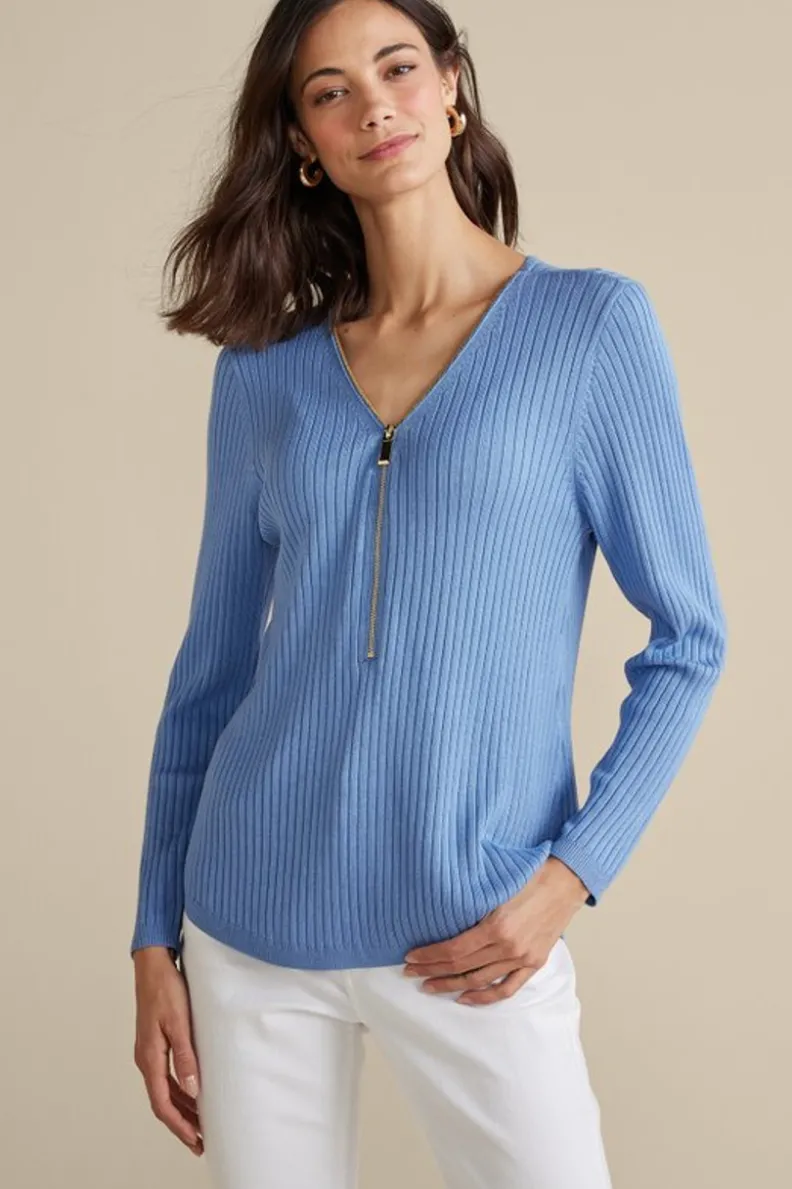 Outlet Soft Surroundings Soft Essential Ribbed Valentina Sweater
