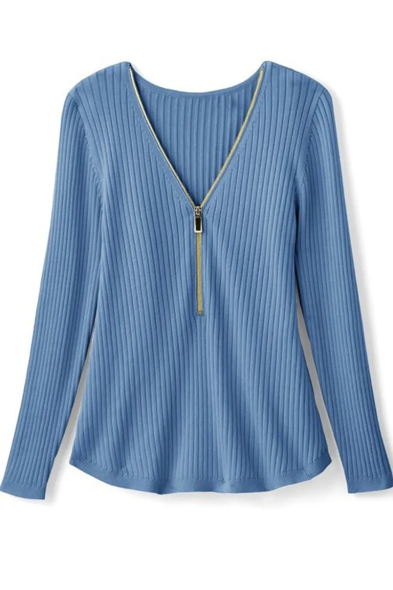 Outlet Soft Surroundings Soft Essential Ribbed Valentina Sweater