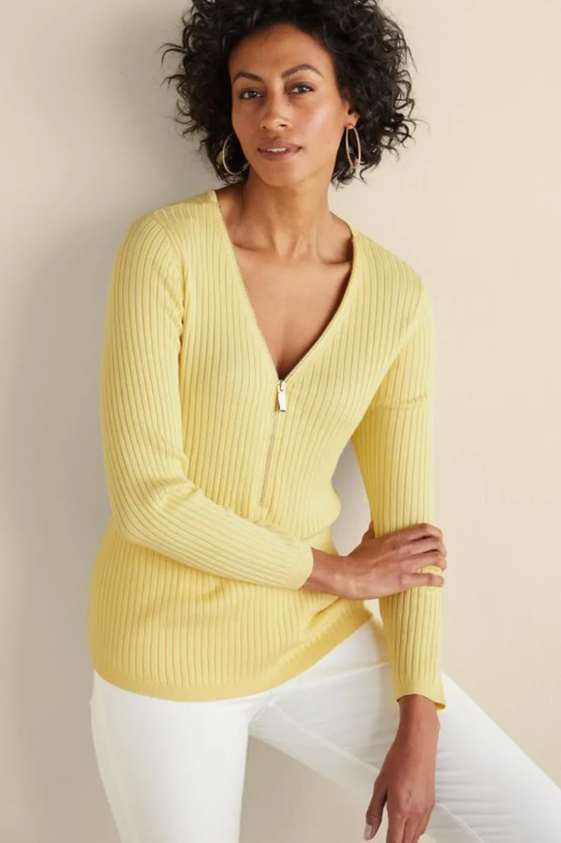 Outlet Soft Surroundings Soft Essential Ribbed Valentina Sweater