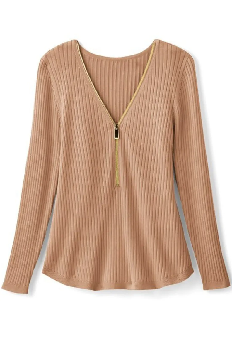 Outlet Soft Surroundings Soft Essential Ribbed Valentina Sweater