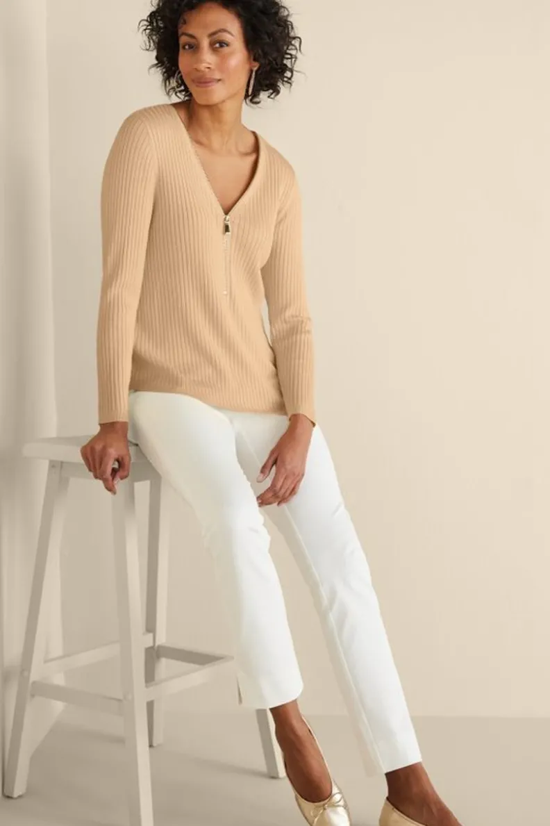 Outlet Soft Surroundings Soft Essential Ribbed Valentina Sweater
