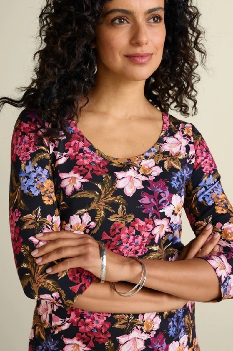 Outlet Soft Surroundings Soft Essential Supima 3/4 Sleeve Tee I