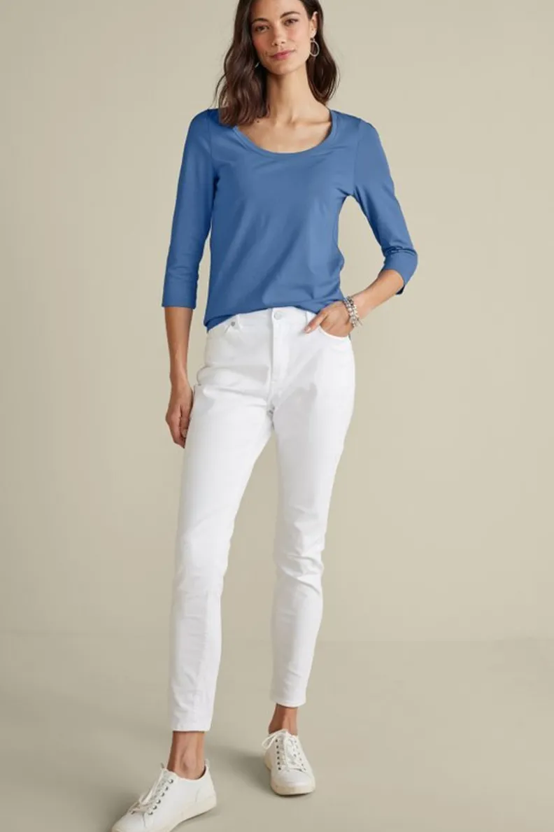 Outlet Soft Surroundings Soft Essential Supima 3/4 Sleeve Tee I