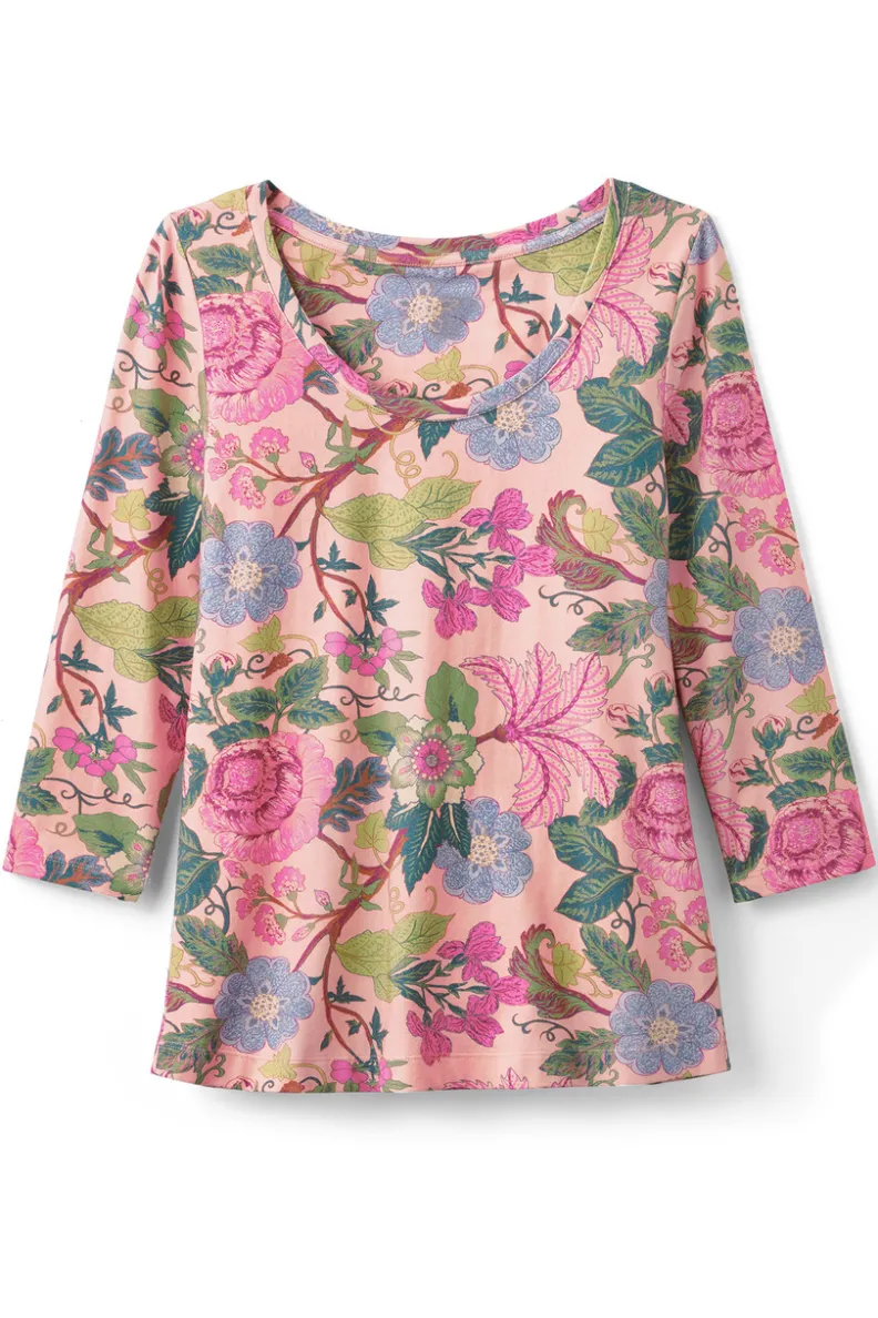 Outlet Soft Surroundings Soft Essential Supima 3/4 Sleeve Tee I