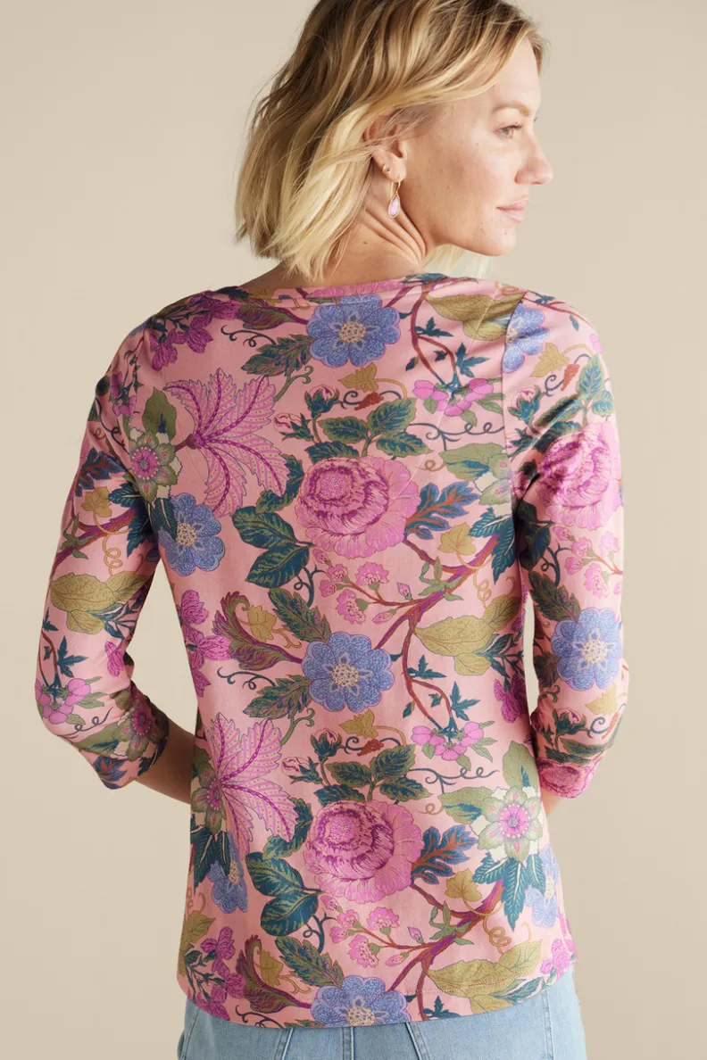 Outlet Soft Surroundings Soft Essential Supima 3/4 Sleeve Tee I