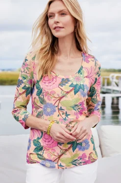 Outlet Soft Surroundings Soft Essential Supima 3/4 Sleeve Tee I