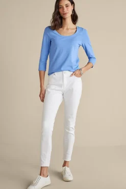 Outlet Soft Surroundings Soft Essential Supima 3/4 Sleeve Tee I