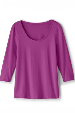 Outlet Soft Surroundings Soft Essential Supima 3/4 Sleeve Tee I