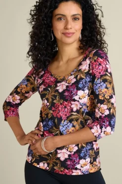 Outlet Soft Surroundings Soft Essential Supima 3/4 Sleeve Tee I