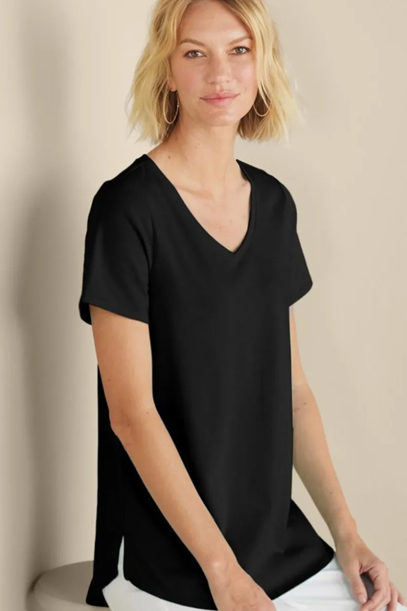 Outlet Soft Surroundings Soft Essential Supima Isabel Short Sleeve Tunic