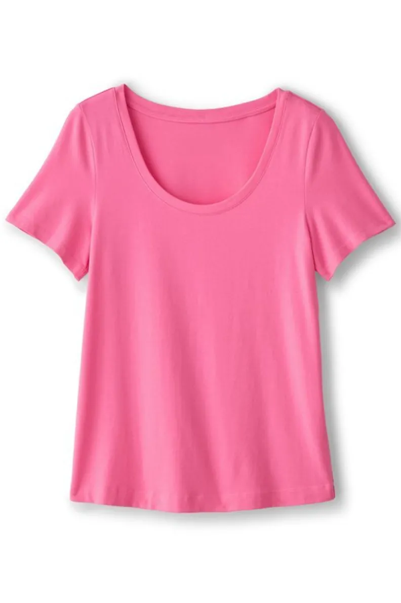 New Soft Surroundings Soft Essential Supima Short Sleeve Tee