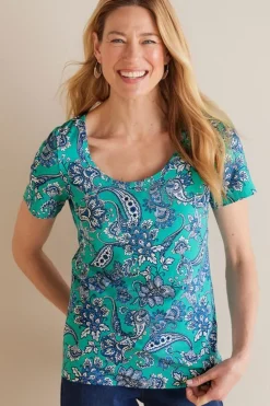 New Soft Surroundings Soft Essential Supima Short Sleeve Tee