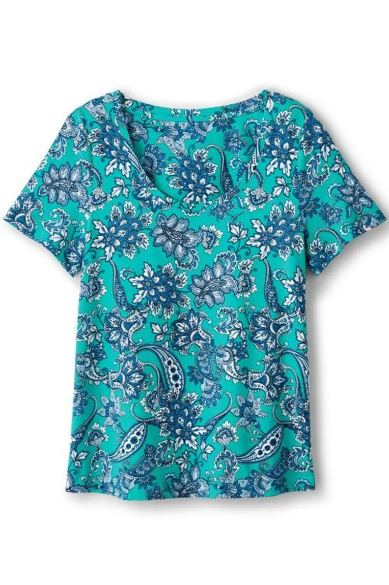 New Soft Surroundings Soft Essential Supima Short Sleeve Tee