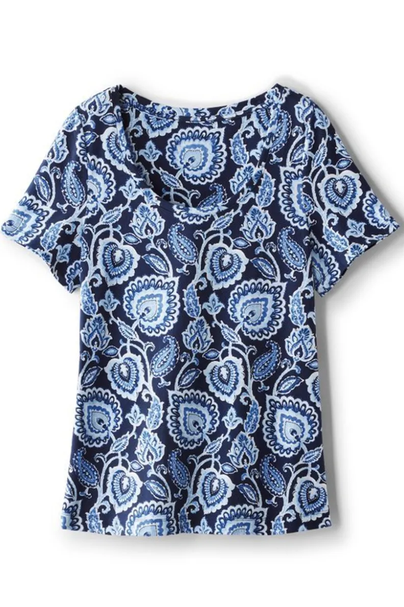 New Soft Surroundings Soft Essential Supima Short Sleeve Tee