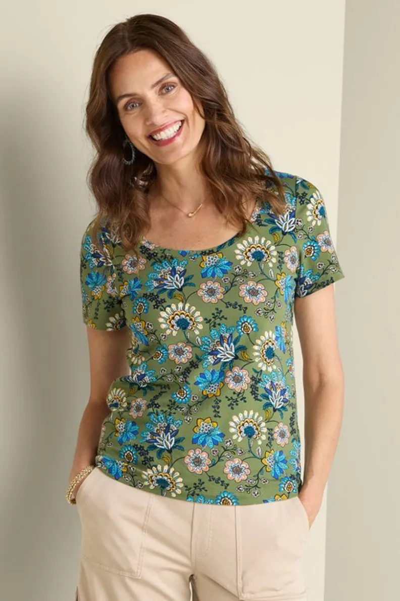 New Soft Surroundings Soft Essential Supima Short Sleeve Tee