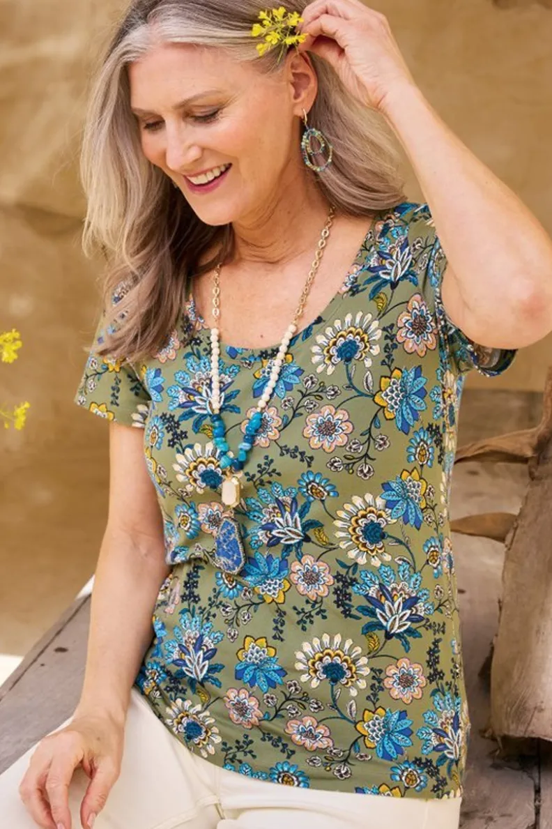 New Soft Surroundings Soft Essential Supima Short Sleeve Tee