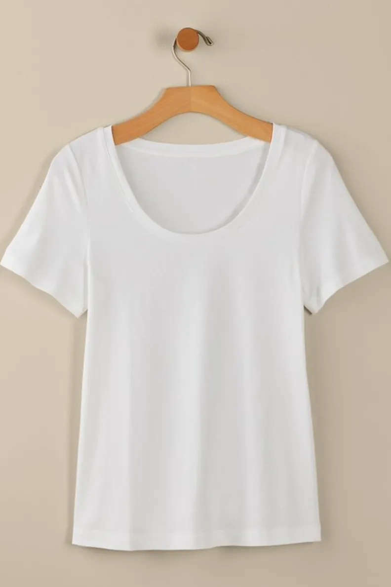 New Soft Surroundings Soft Essential Supima Short Sleeve Tee