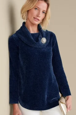 Discount Soft Surroundings Soft Winds Chenille Tunic Sweater