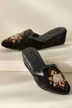 Online Soft Surroundings Solana Embellished Slide Black