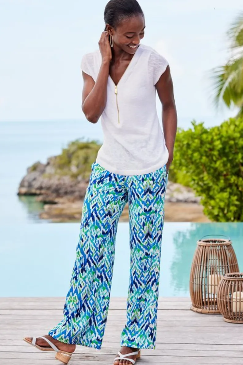 Clearance Soft Surroundings Sonoma Linen Blend Wide Leg Pants