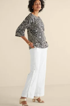 Clearance Soft Surroundings Sonoma Linen Blend Wide Leg Pants