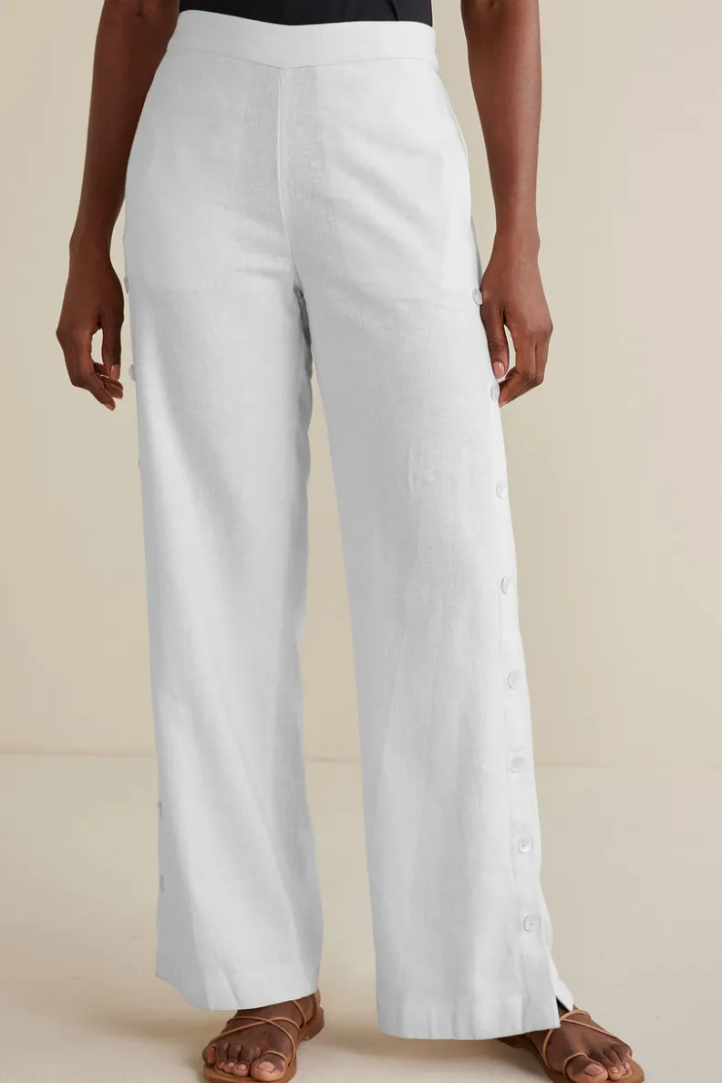 Clearance Soft Surroundings Sonoma Linen Blend Wide Leg Pants