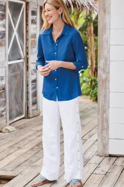 Clearance Soft Surroundings Sonoma Linen Blend Wide Leg Pants