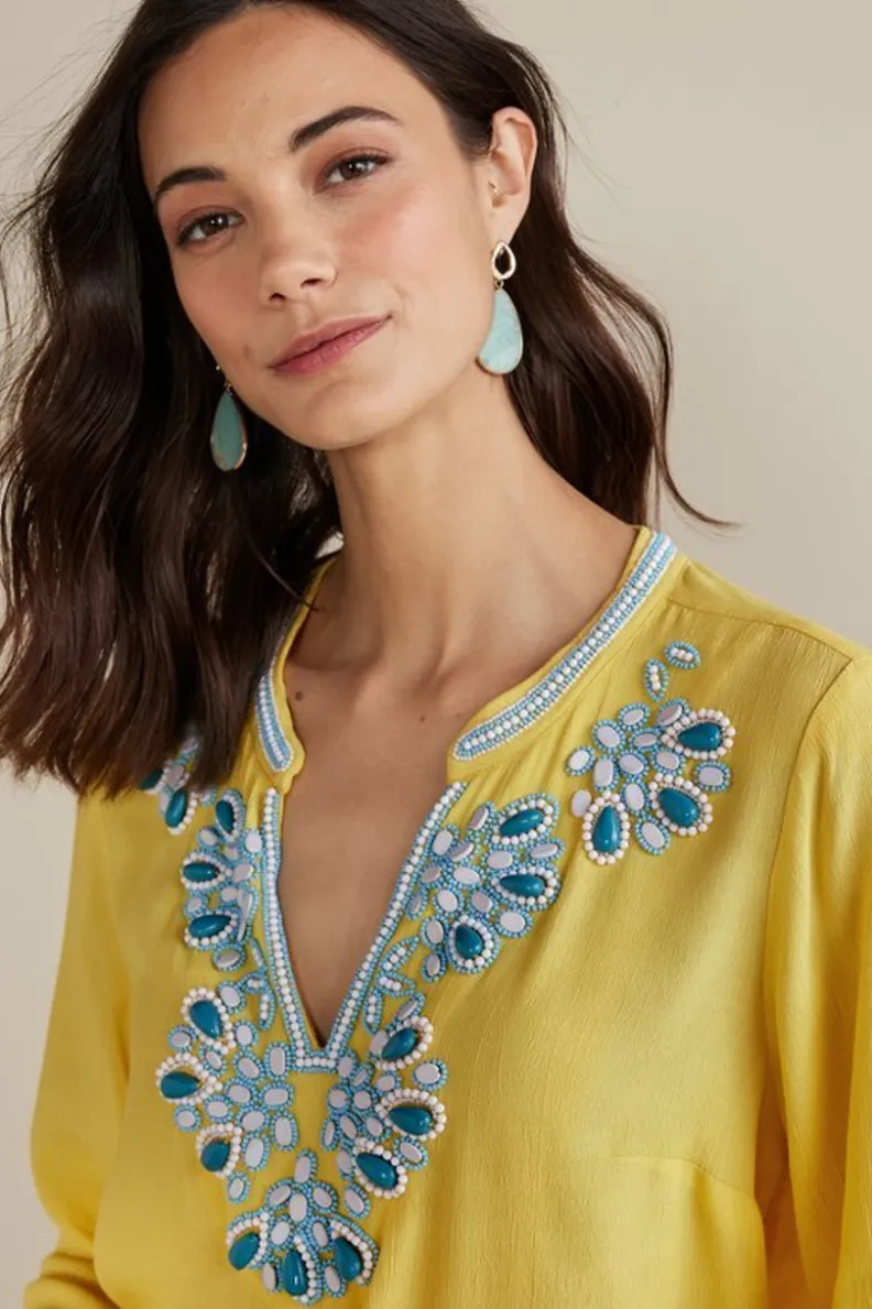 Outlet Soft Surroundings Soraya Embellished Tunic Sunstruck