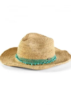 Hot Soft Surroundings Tahitian Cowboy Hat Turquoise