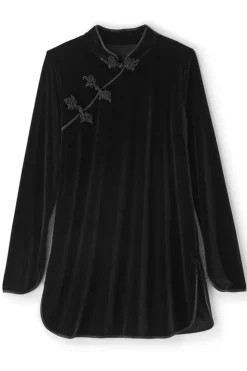 Outlet Soft Surroundings Tai Velvet Tunic Black