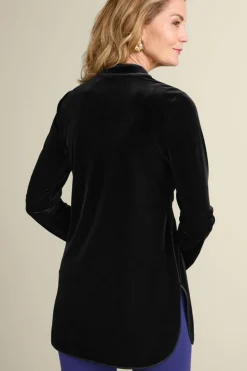 Outlet Soft Surroundings Tai Velvet Tunic Black