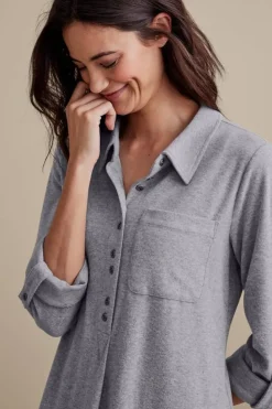 Outlet Soft Surroundings Take It Easy Top MediumHeatherGrey