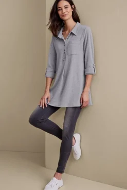 Outlet Soft Surroundings Take It Easy Top MediumHeatherGrey