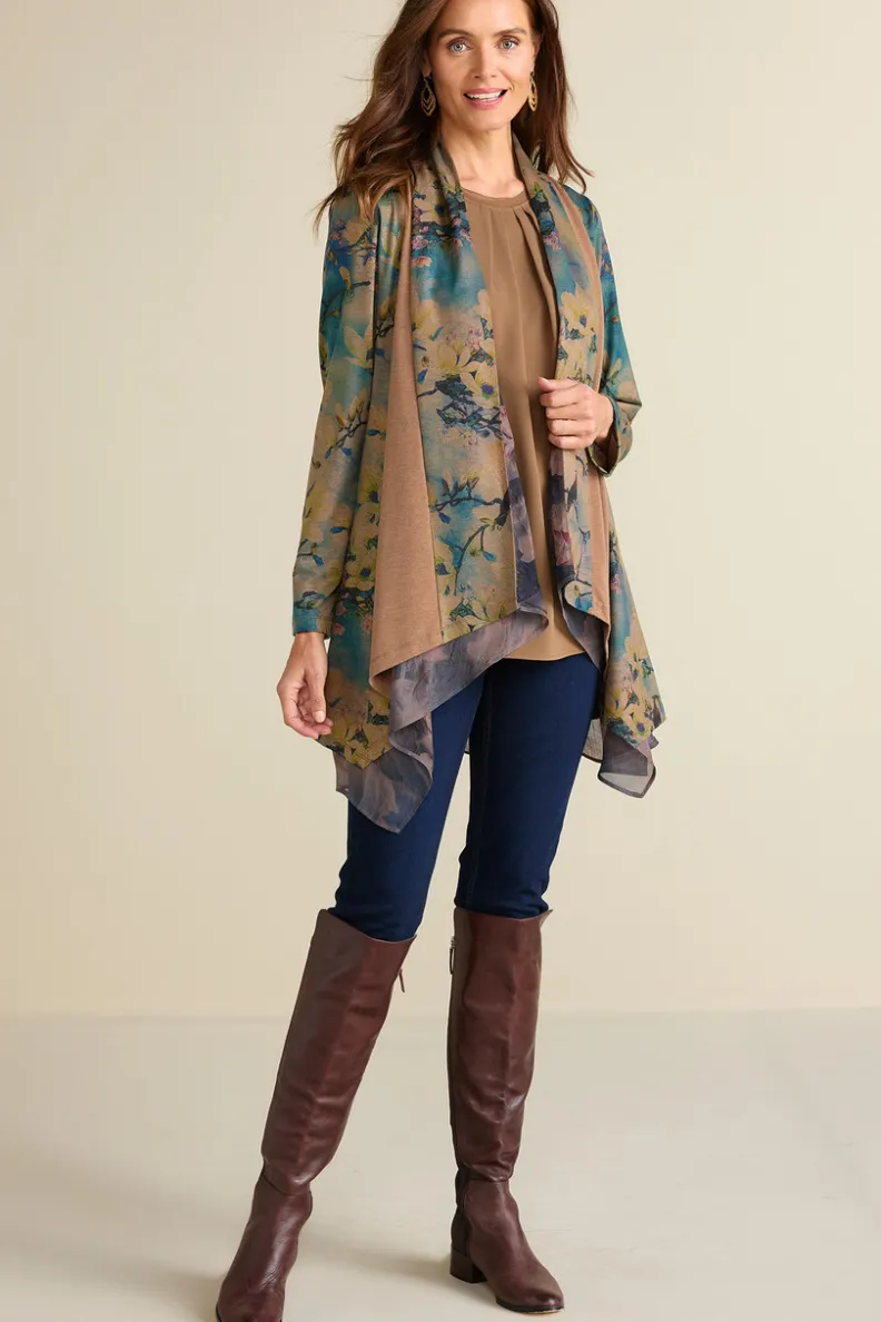 Best Soft Surroundings Tea Gardens Topper Brown/Teal