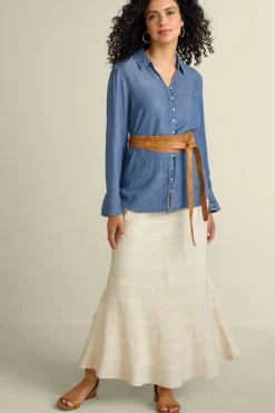 Best Soft Surroundings Terah Maxi Skirt AntiqueWhite