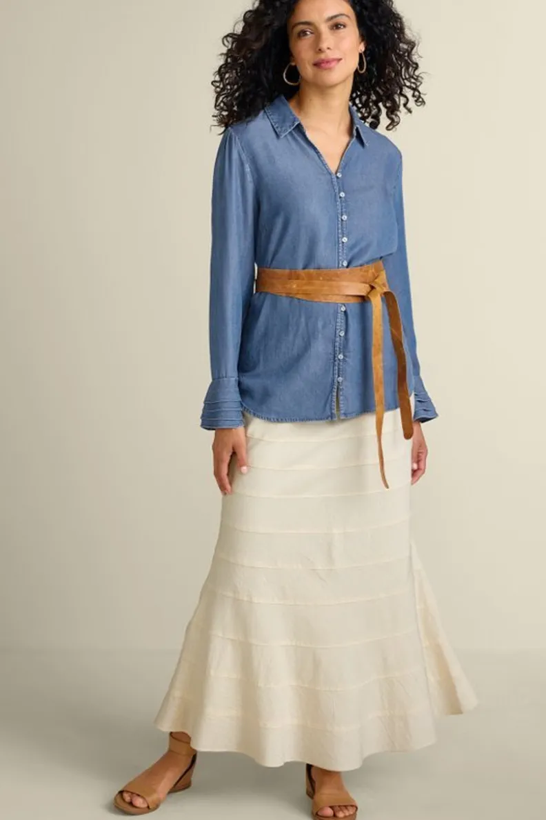 Best Soft Surroundings Terah Maxi Skirt AntiqueWhite