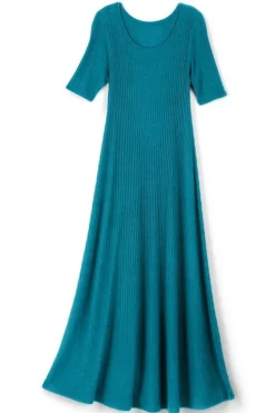 Online Soft Surroundings Textured Short Sleeve Santiago Dress