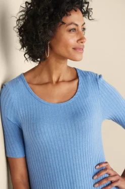 Online Soft Surroundings Textured Short Sleeve Santiago Dress