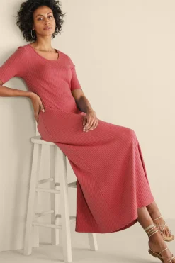 Online Soft Surroundings Textured Short Sleeve Santiago Dress