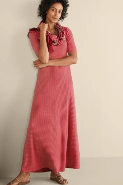 Online Soft Surroundings Textured Short Sleeve Santiago Dress