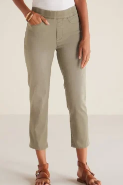 Online Soft Surroundings The Ultimate Denim Pull-On Crop White