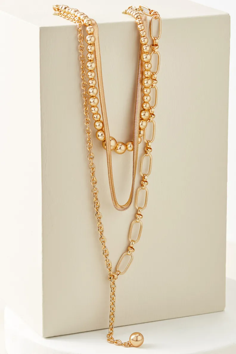 Discount Soft Surroundings Triveni Necklace Set Gold